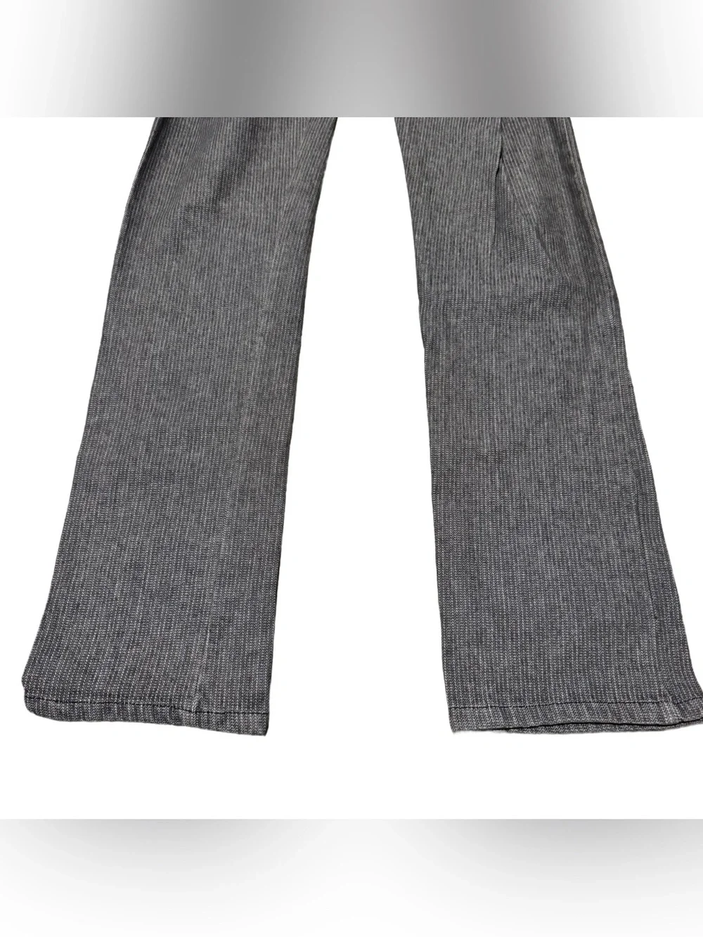Vintage Wah Maker Buckle Back Jeans 29x35 Men's Grey Pinstripe Western Denim USA